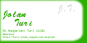 jolan turi business card